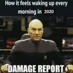 captain pritchard asks for a damage report on year 2020