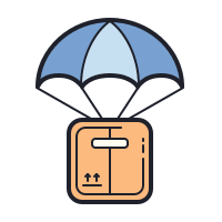 dropship with parachute