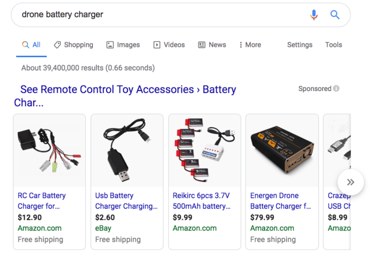 Google product listing ads